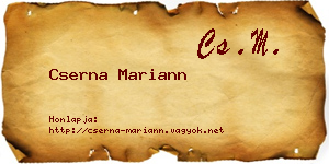 Cserna Mariann névjegykártya